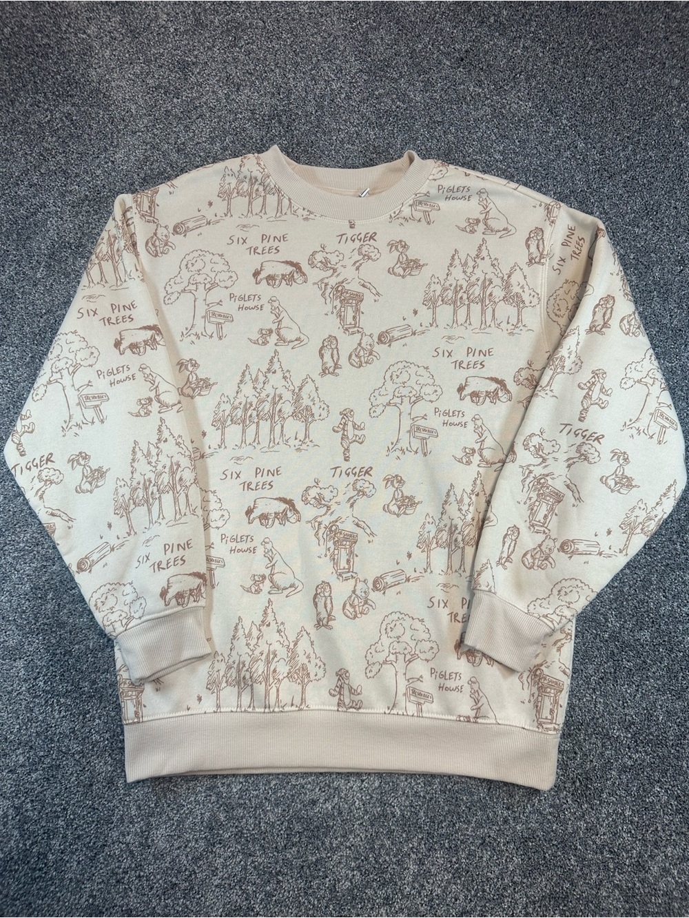 Disney Winnie the Pooh Hundred Acre Wood Crewneck Sweatshirt S